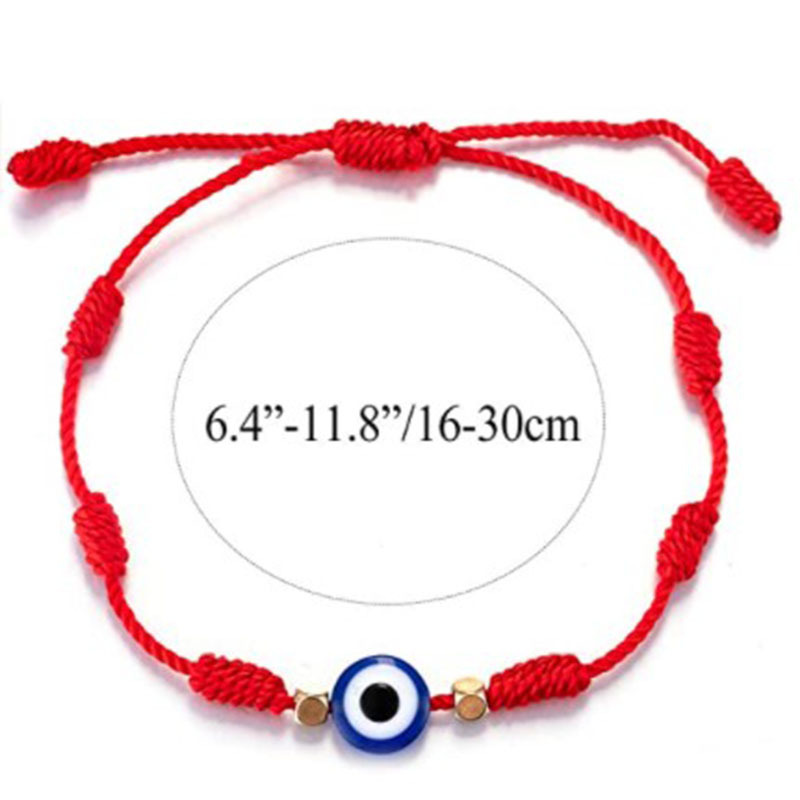 Mode L'oeil Du Diable Paume Alliage Verre Corde Tricot Unisexe Bracelets display picture 1