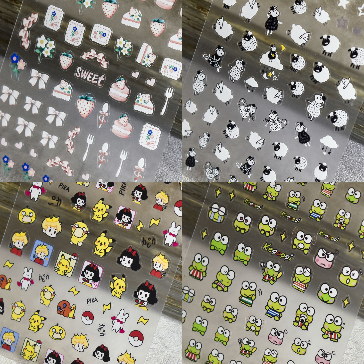 Adhesive cute Japanese nail stickers