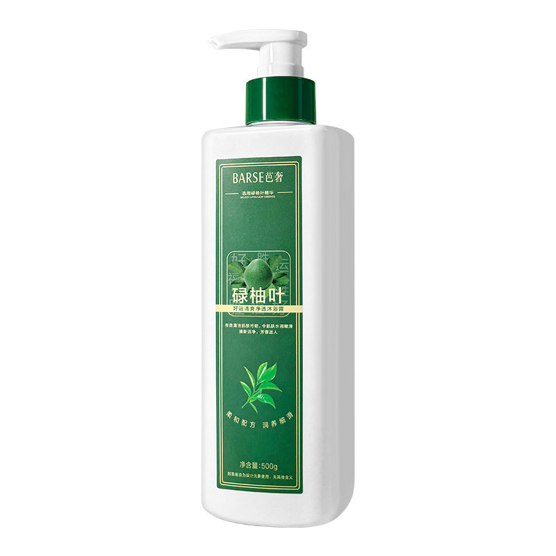 Baxue Pomelo Hoja buena suerte gel de baño refrescante, piel limpia, hidratante, fragancia duradera, control de aceite, refrescante, cómodo y limpio.