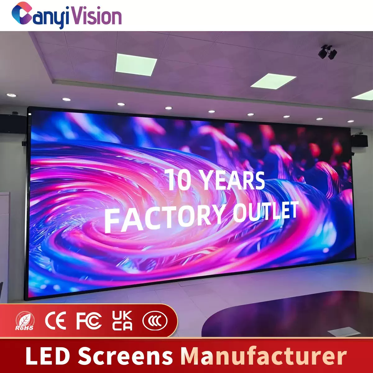 Led screen室内户外全彩led显示屏会议室展厅舞台led屏幕电子屏