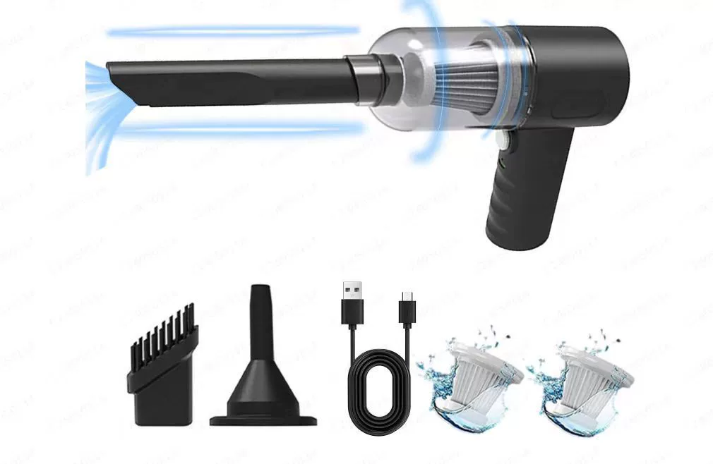 Handheld wireless hygienic vacuum cleaner for car