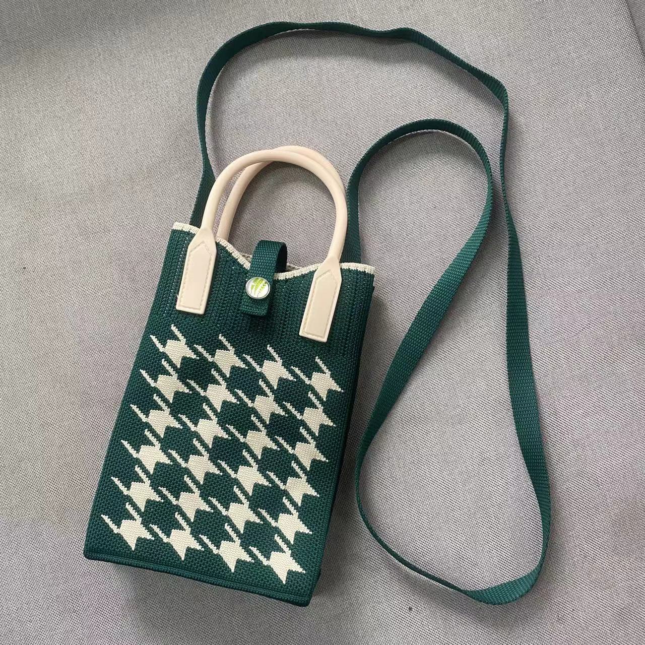 Nuevo amor bolso del teléfono móvil bolso de punto al por mayor de gran capacidad bolso de mano estudiante crossbody bolsa de lana fábrica