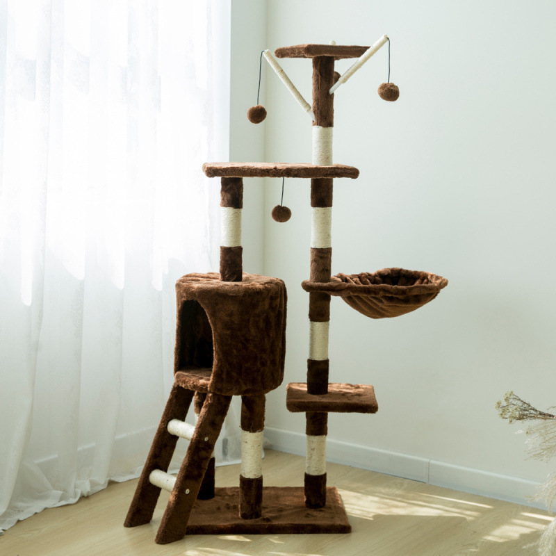 猫クライミングフレーム、猫の巣、一体型サイザル麻、特別価格キャットツリーヴィラ、大型猫スクラッチボード、おもちゃ、猫スクラッチポール、猫用品|undefined