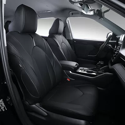 Leather Seat Cover, Modelə uyğun (Original) oturacaq örtükləri - black-highlander-2020-2024-six-seats