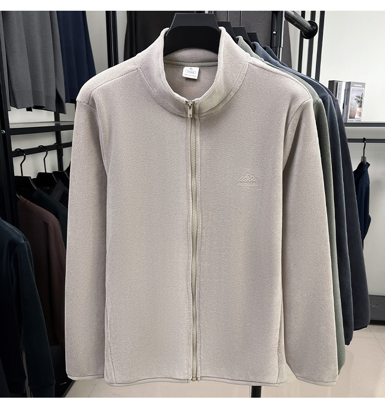 Herren Samt Cardigan Jacke Doppelseitiges Fleece Für Herbst_voghion.com