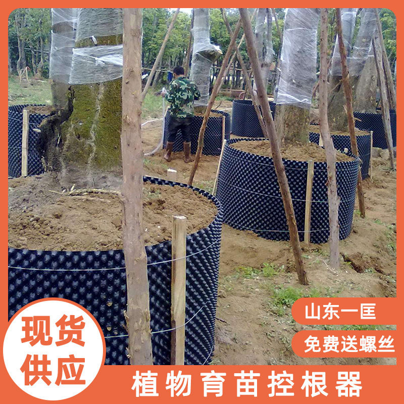 Tree greening planting root blocker black plastic fast seedling container seedling root increasing drainage root controller