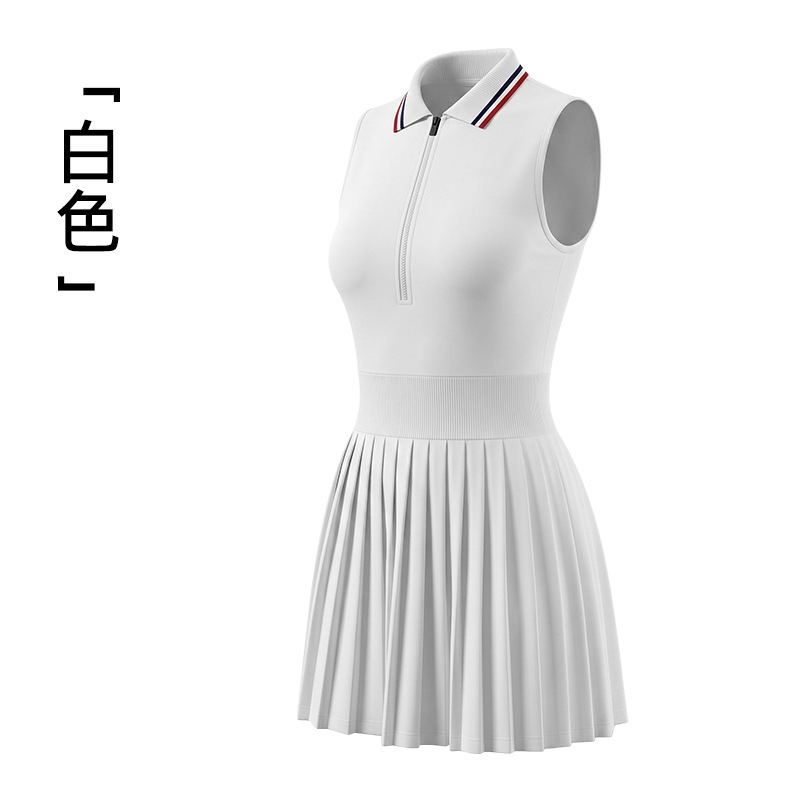 Ropa de tenis para correr al aire libre ropa de golf de mujer vestido de tenis de bolsillo anti-perder vestido de bádminton