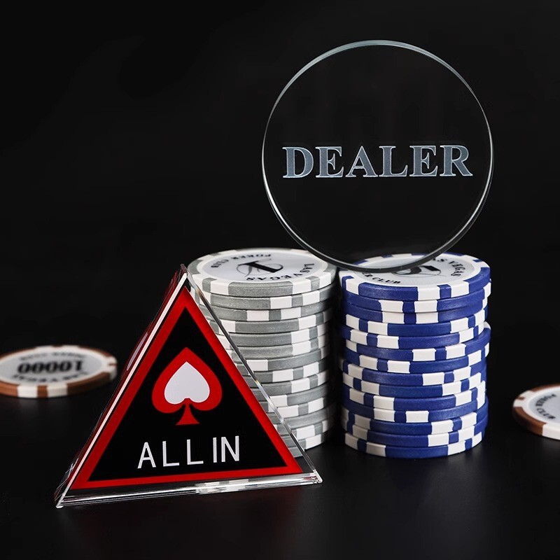 Poker Dealer Supplies Aealer Big and Small Blind Bets, All-In Plastic Tablecloth, Chip Box Accessories, Wholesale Poker Products