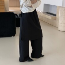 十三行秋冬|ONE TIME2024秋冬上新/百搭假两件松紧腰休闲裤YZ3872