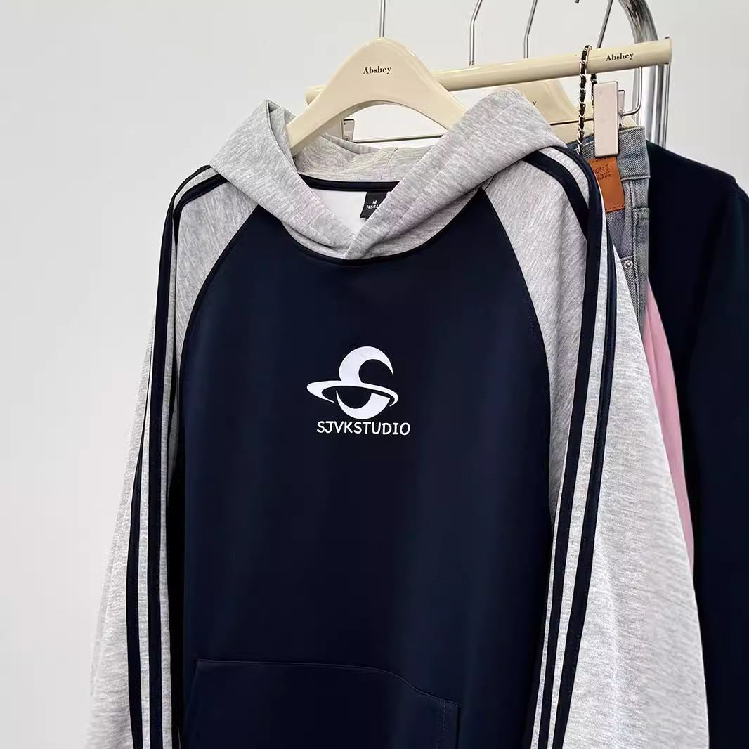 Felpa unisex coppia outfit primavera autunno sottile 2024 felpa con cappuccio stampata larga stile coreano top 100 kg_voghion.com