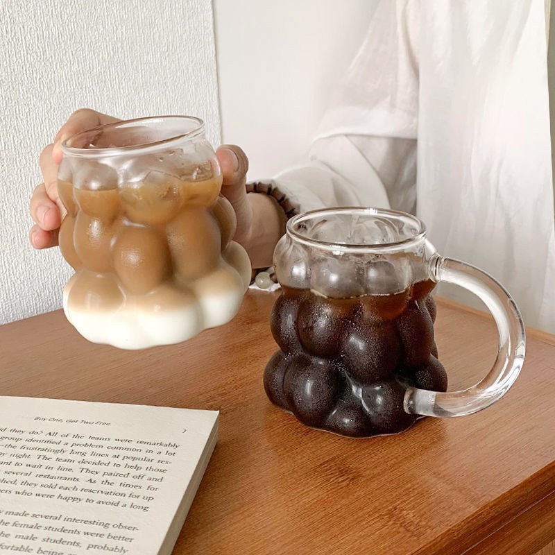 Niche grape glass with handle Ins wind milk cup high -level…