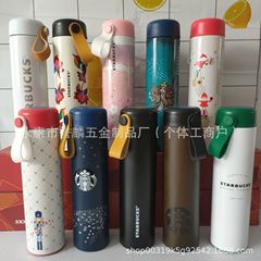 外国貿易の売れ筋ステンレス304保温カップ原木のひもコーヒーカップ高颜値カップル学生ギフトカップ