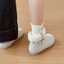 复古风简约百搭加绒保暖短筒雪地靴女2025冬季新款外穿防滑大棉鞋