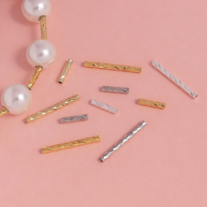 18k Gold-plated Color-preserving Straight Tube Faceted Baby's Breath...