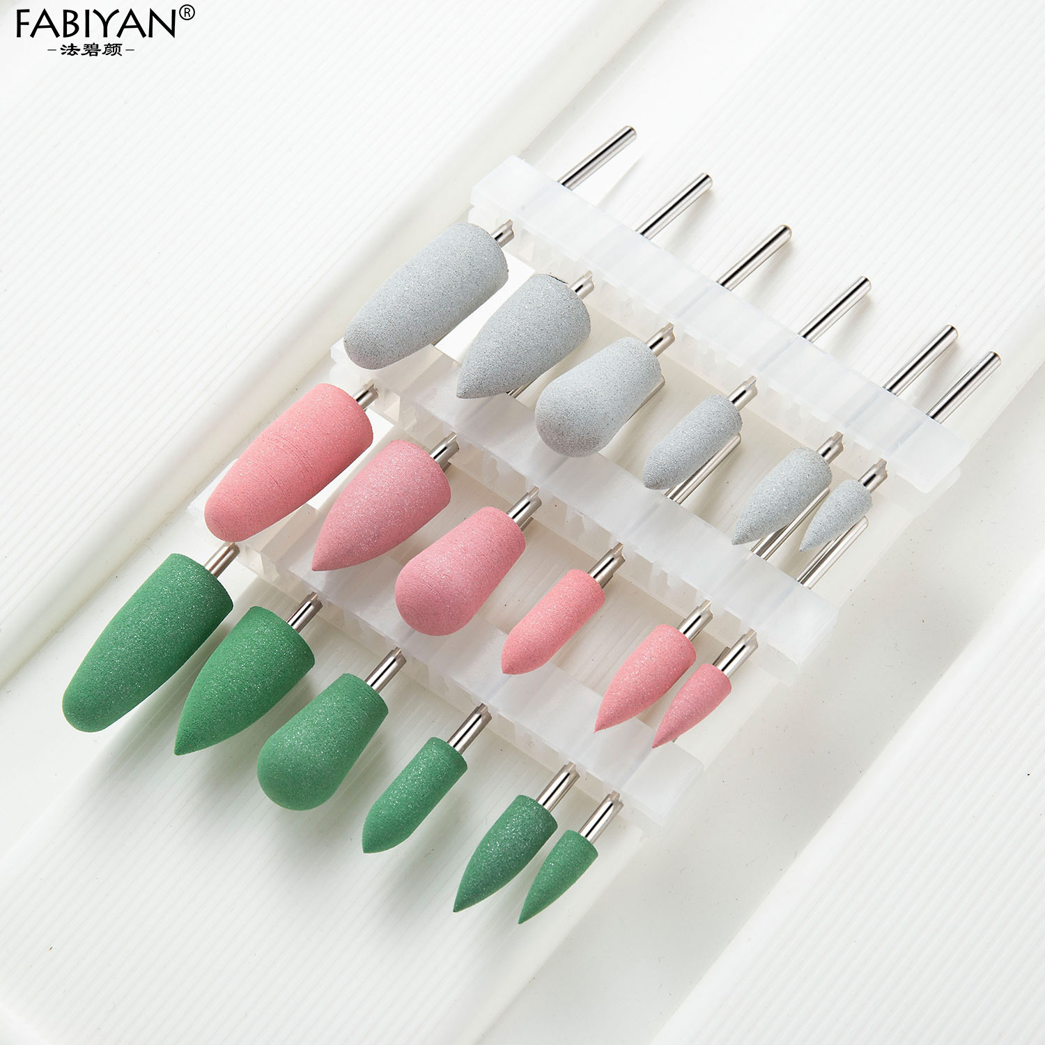 Tratamiento previo de uñas cabeza de molienda traje de cabeza de molienda de silicona 6 piezas de pulido eliminación de uñas cabeza de molienda herramienta de manicura de goma