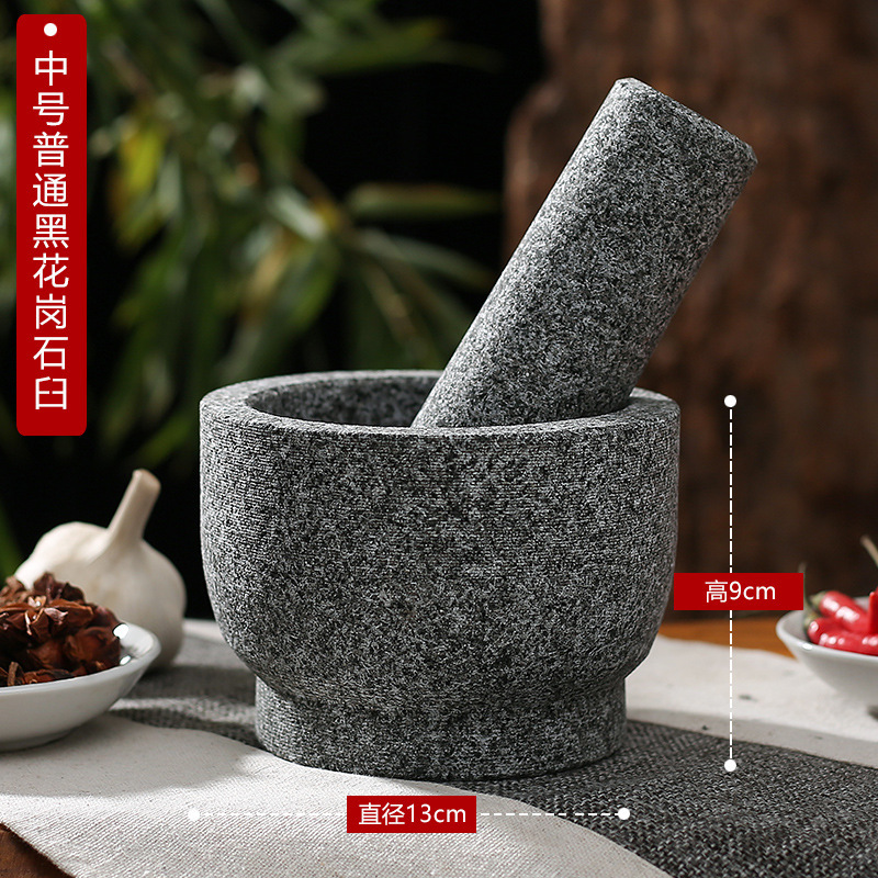 Molinillo de ajo, mortero de piedra natural, molinillo, machacador de piedra, mortero de ajo, pelador de ajo, gadget de cocina, prensa de ajo