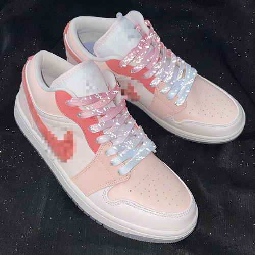 Original Baize Adapted EUWIN 7Dunk AF1 AJ1 Gradient Ink Reflective Laces for Men and Women Flat Fashion