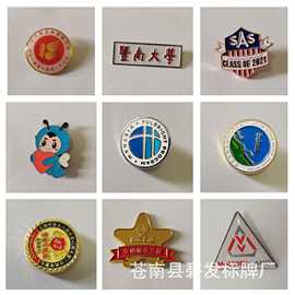 各类金属徽章定制 创意锌合金珐琅胸章 企业学校纪念胸针logo定做
