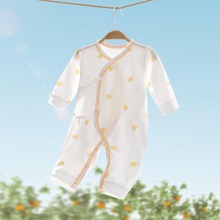 婴儿衣服夏季薄款a类全棉空调服睡衣新生宝宝哈衣和尚服连体衣
