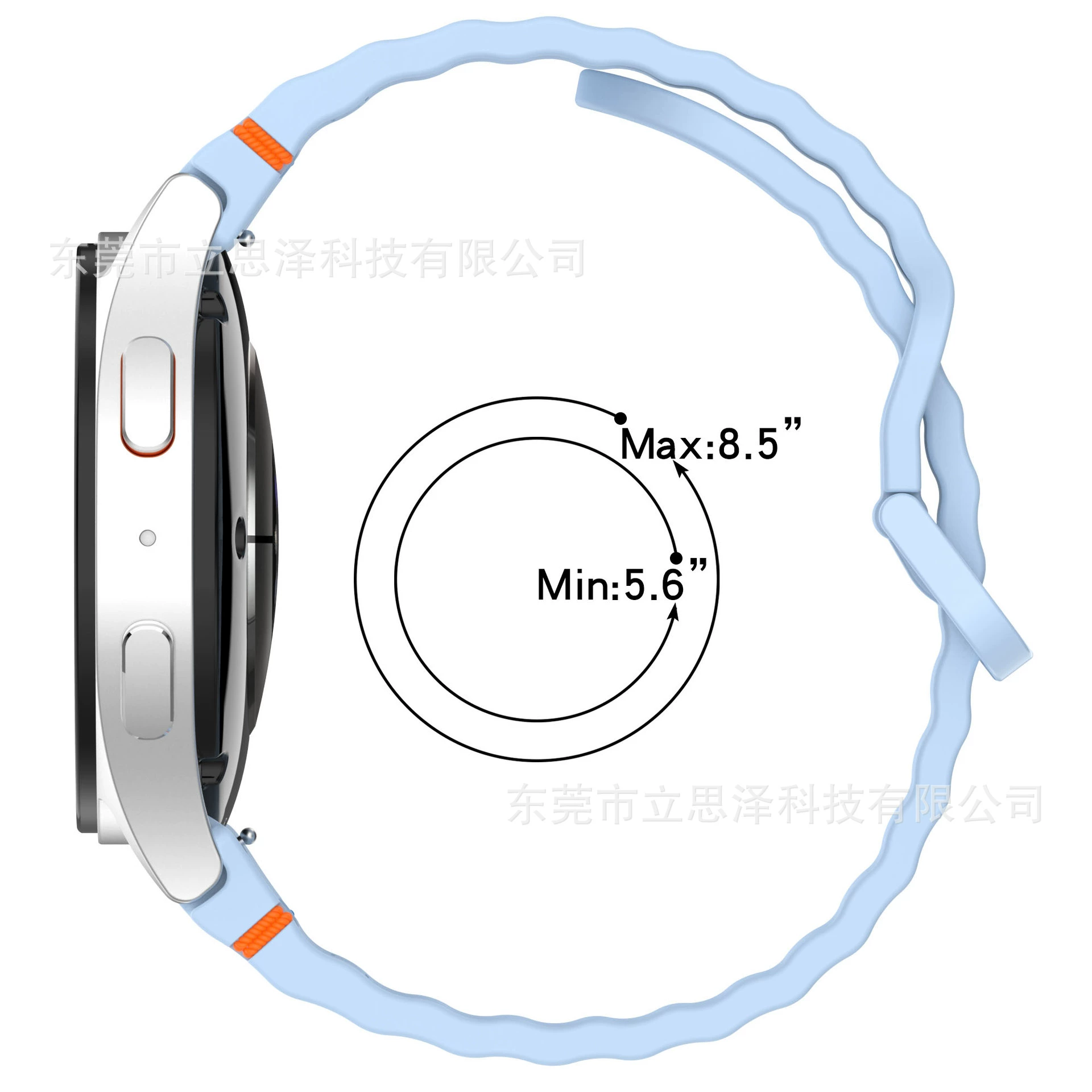 Подходит для Samsung Galaxy Watch7 волнообразный ремешок, силиконовый ремешок для часов