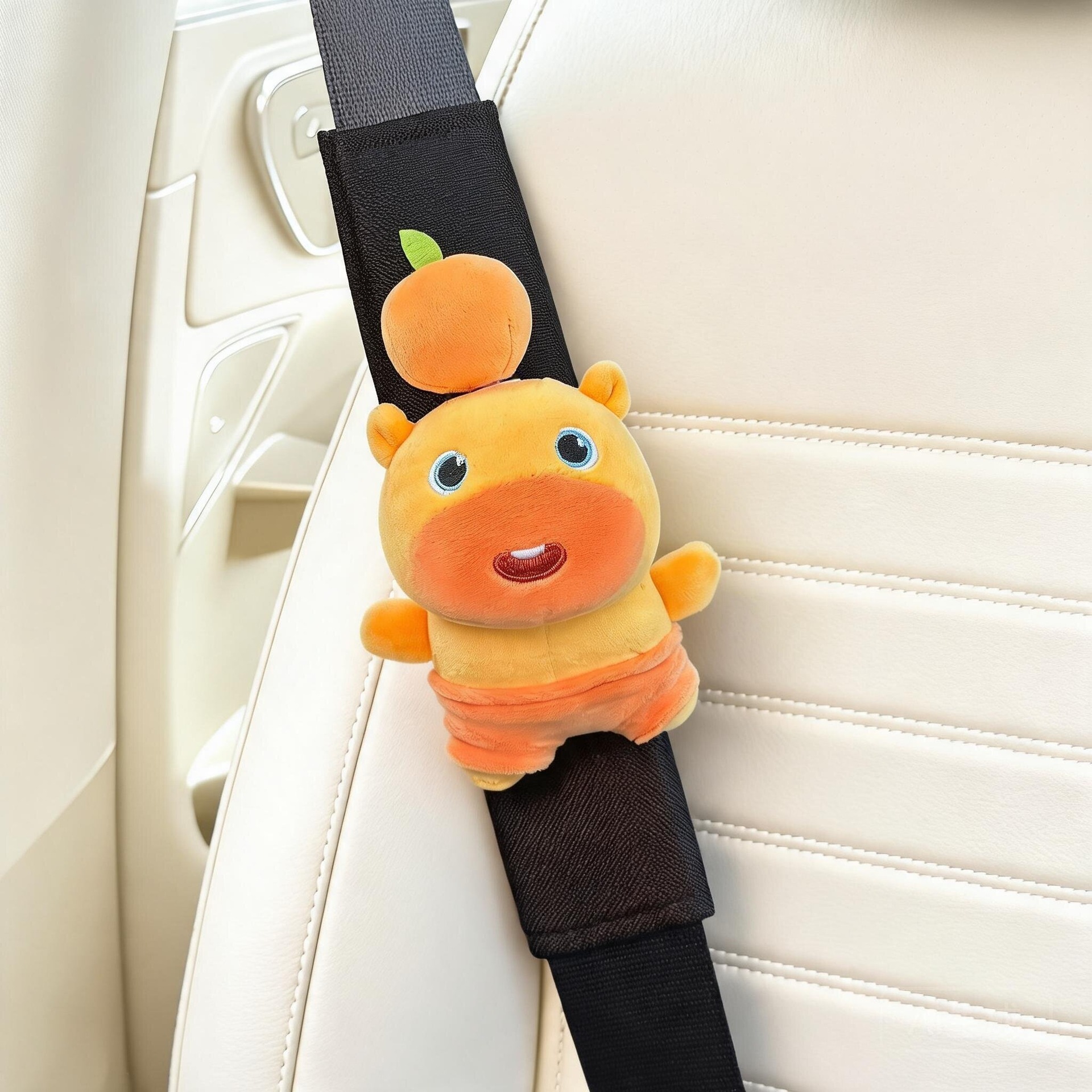 Capybara Lulu Car Seatbelt Shoulder Pads, Car Seatbelt Decoration, Anti-Wear Clothing, Cute Couple Set