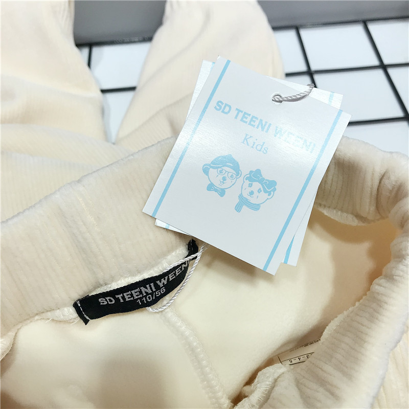 겨울 여자 미니 벨벳 기모 패딩 레그 스포츠 바지 TKTM234T54B 의 한국 버전 아동복 세대