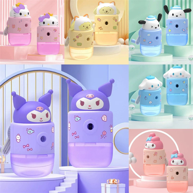 Импортная ручка-стайлер Sanrio Kuromi/Kitty с функцией ножа-зарубки и большой ушастой собачкой, детский подарок