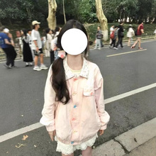美式高街碎花翻领飞行休闲外套女秋季新款宽松休闲百搭翻领棒球服