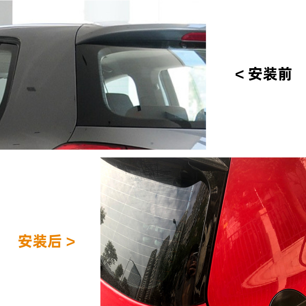 Pegatina de Spoiler Lateral para Golf MK6 GTI R GTD, ABS Autoadhesivo para Ventanilla de Auto