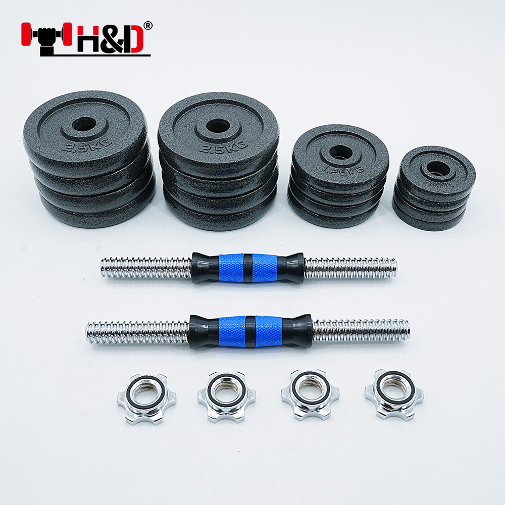 Dumbbell Set for Men, Home-Use Painted Dumbbell and Barbell Combination Set, Multiple Specifications, Detachable Weightlifting Exercise Barbell