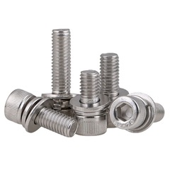 Manufacturer 304 stainless steel hexagonal socket set screw hexagon three combination screw M3M4M5M6