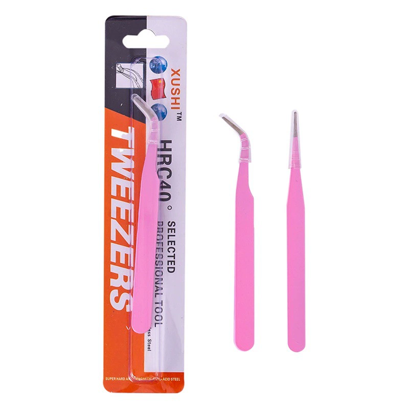 Ручной инструмент для счета Пинцет цвет миндального печенье металлический локоть пинцет с прямой головкой Студент ручная наклейка Зажим пластиковый скребок