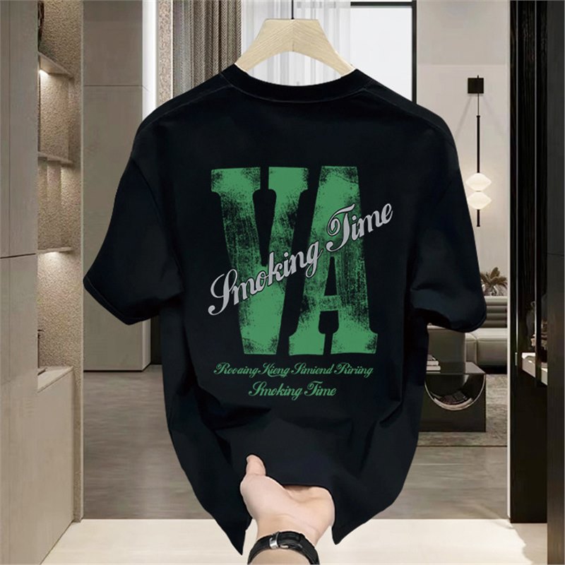 Men's Clothing Ins Trend Simple Printing All Match Light Luxury Handsome Casual Fashion Brand Tops_voghion.com
