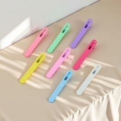 6cm平面无痕高级感小波浪发夹diy简约碎发卡糖果色鸭嘴夹发饰批发