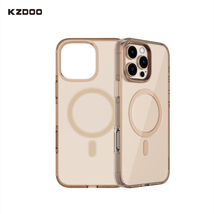 Kzdoo Is Suitable for Apple 16E Magnetic Transparent Mobile Phone Case Iceguard Anti-Fall Case Iphone16 Pro Max