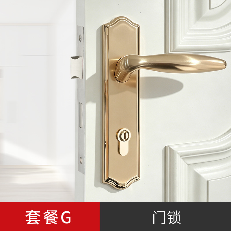 Biguiyuan dormitorio puerta cerradura mudo puerta de madera interior del hogar universal de la habitación manija de la puerta cerradura mecánica