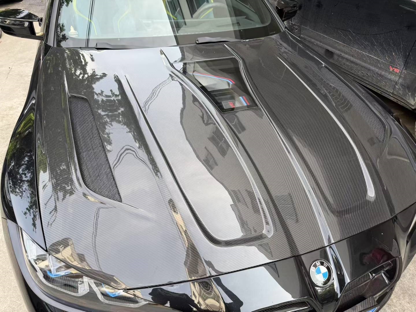 Suitable for Bmw M3 M4 Carbon Fiber Hood Imp Model Transparent Engine Hood G80 G82 Engine Hood Front Hood