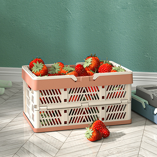 Folding storage basket outdoor picnic basket desk snack toy storage basket portable shopping basket storage basket
