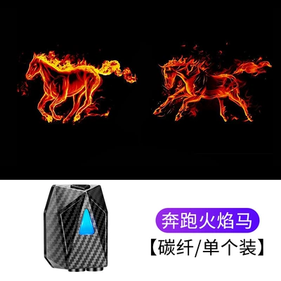 Other lights – Dynamic Welcome Light Projection - running-flame-horse-bright-black-single-car-model
