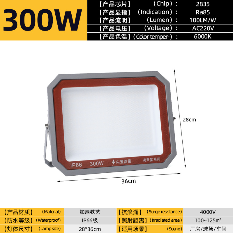 Reflectores LED para exteriores, impermeables, para obras de construcción, luces de búsqueda para grandes áreas, iluminación para fábricas y talleres, venta al por mayor.