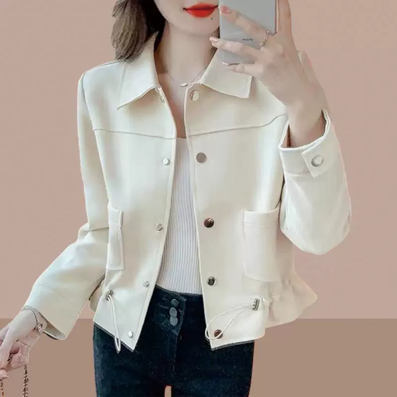 Осенний жакет-тренч в стиле Chanel для подростков, Farmanl ltsex, размеры M-4XL, цвета Off White, Fuchsia, Purple