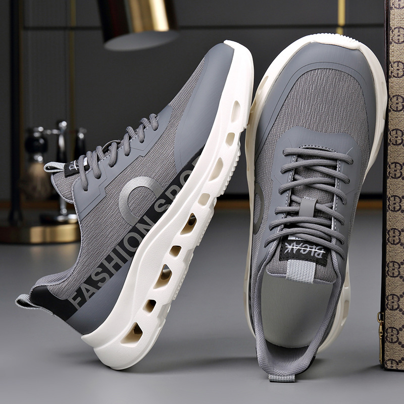 Men's Summer Mesh Breathable Casual Shoes Stylish Versatile Thick Soled Height Increasing Sports Sneakers_voghion.com