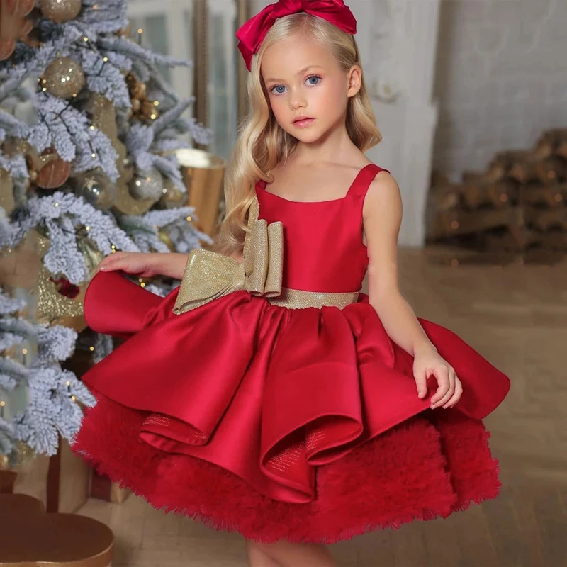 Cross-Border Little Girl Puffy Princess Fashion Strap 2025 New Birthday Party Dress_voghion.com