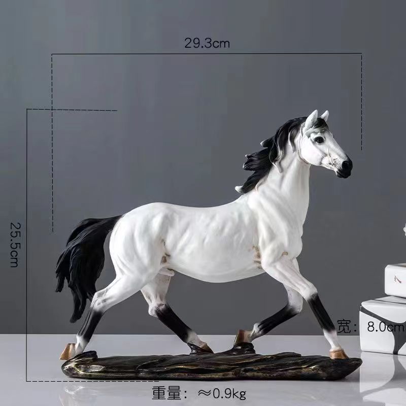 龍馬精神高級装飾品玄関書斎リビングルームオフィス新しい馬の装飾品風水富を引き寄せる工芸品馬|undefined