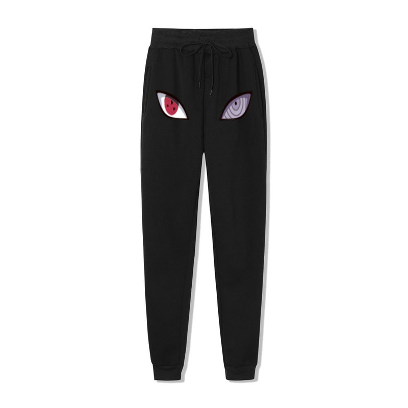 Naruto Sasuke Blood Wheel Eye Round Eye Autumn and Winter Casual Pants Men's and Women's Straight Pants Sports Pants Leggings