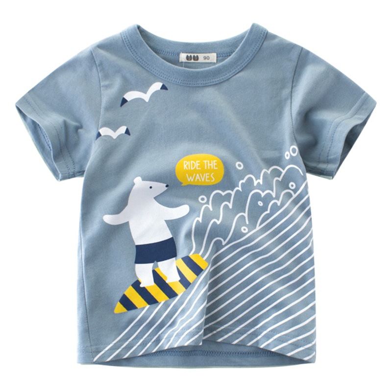 27 niños Camiseta de manga corta para niños ropa de bebé ropa de verano para niños camisa de estilo coreano ropa para niños suministro transfronterizo al por mayor