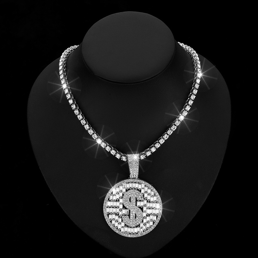 Europa y Estados Unidos Hip Hop Diamante Collar Collar Hip Hop Cross-Border Collar Accesorios Hip Hop Cool Exagerated