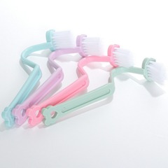 Japanese-style creative S-shaped toilet brush Kitchen bathroom toilet side dead corner V-shaped bending cleaning brush