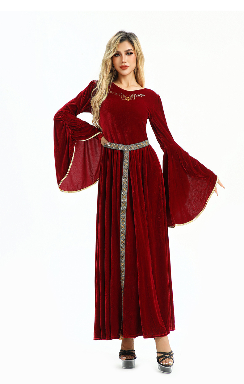 20.26million Costume Vintage Court Style European Farm Peasant Medieval Renaissance Dress_ecoleips.com
