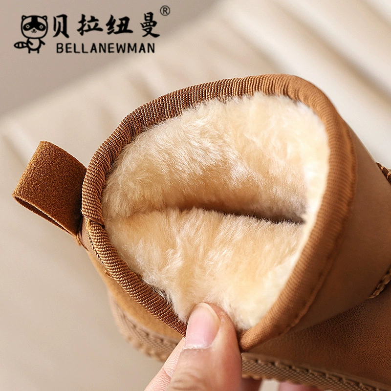 Warm children's footwear, low boots for boys, shoes